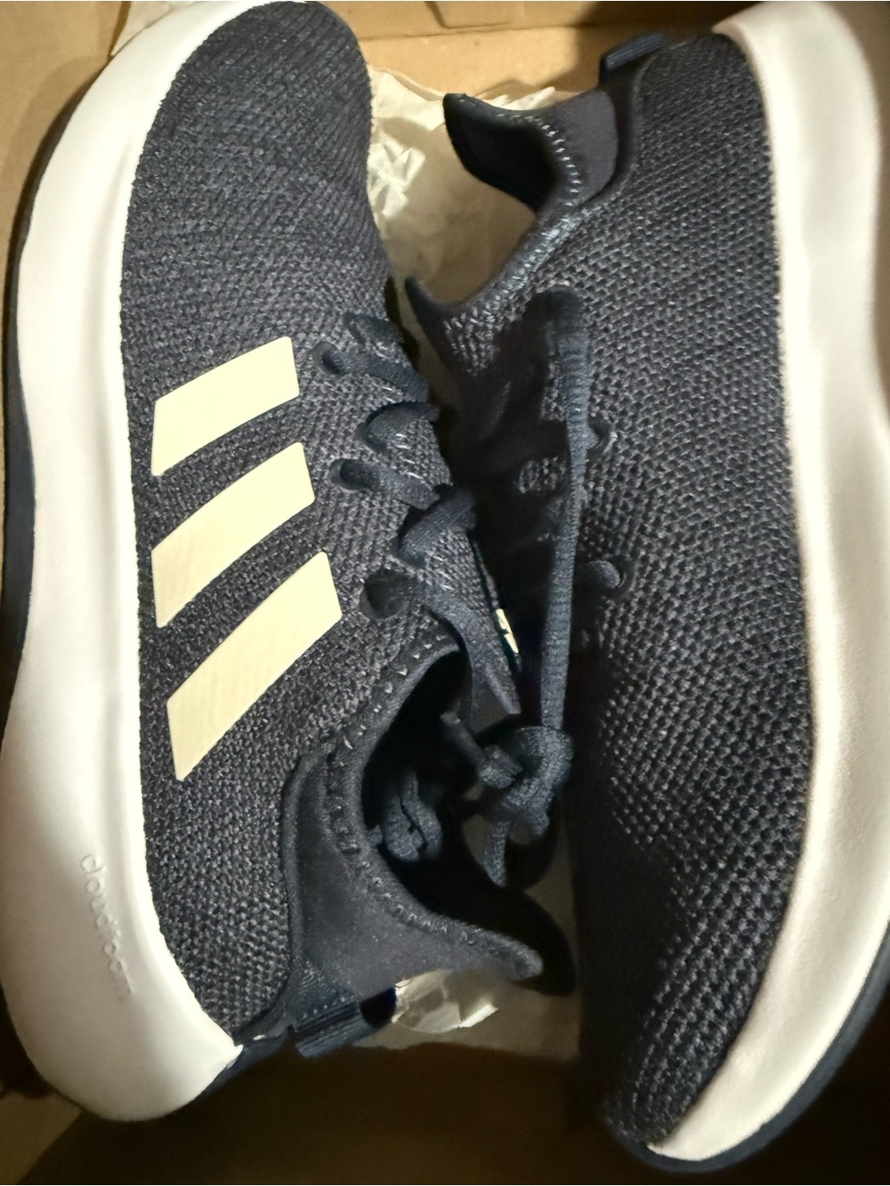 Adidas womenโs Navy Blue Athletic Shoes